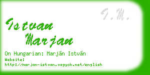 istvan marjan business card